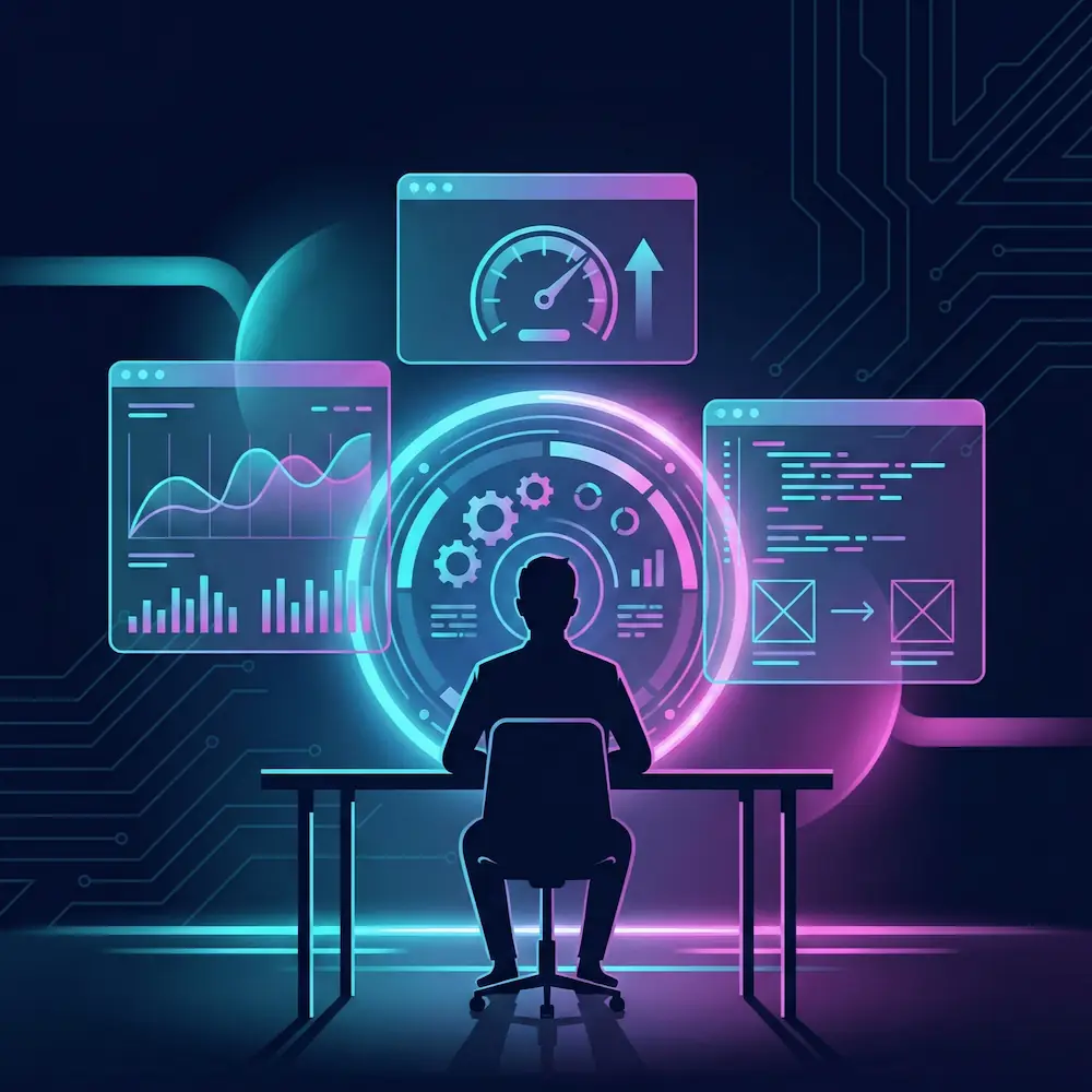 Illustration of a modern website interface